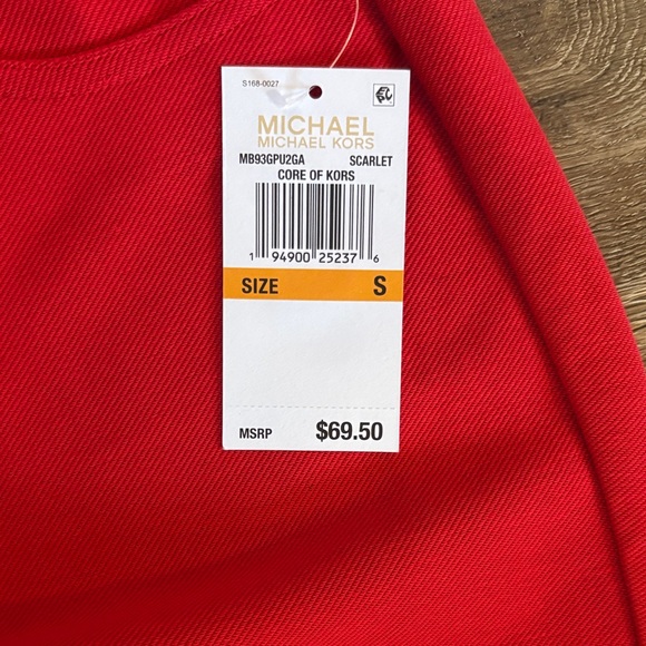 NWT Michael Kors Scarlet Red Pants Size S - Picture 2 of 4